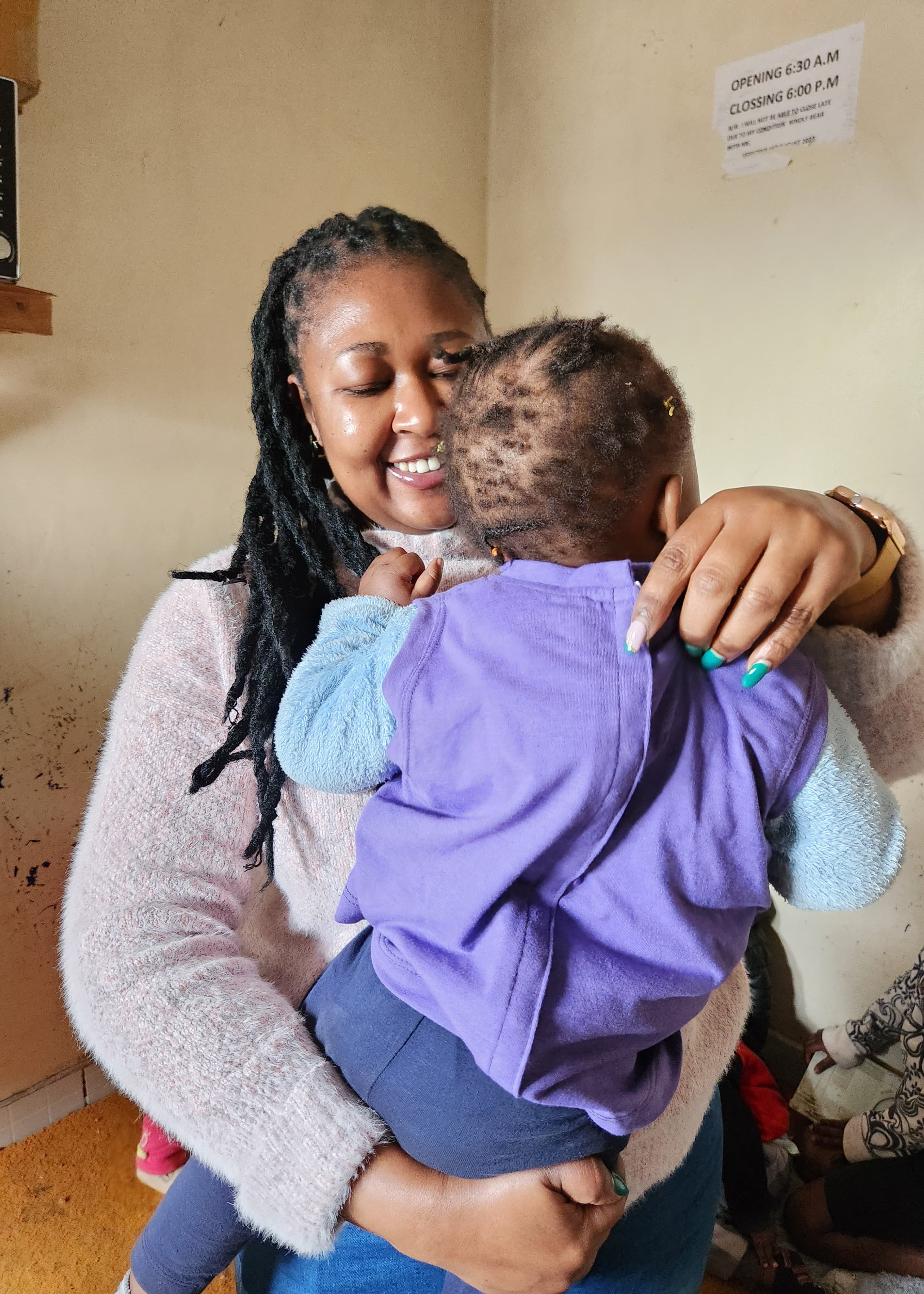 Caregiver and child